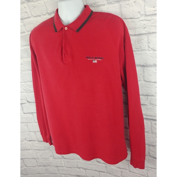 Vintage Polo Sport Longsleeve Polo, Size XL - Picture 3 of 11